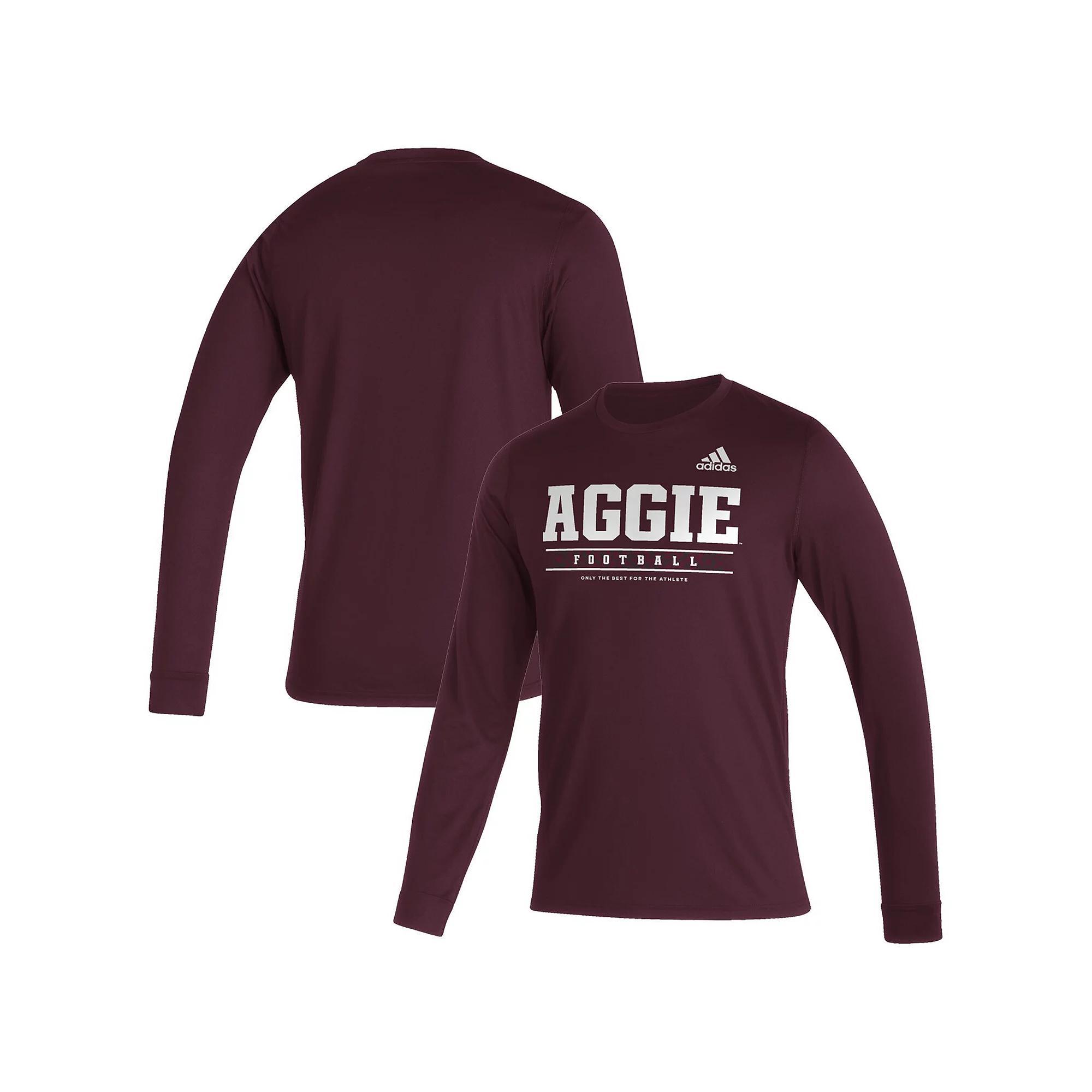 Men's adidas Maroon Texas A&M Aggies Sideline Creator Practice AEROREADY Long Sleeve T-Shirt, Size: 2XL, Red Product Image