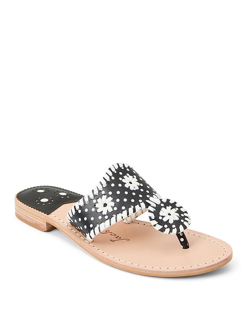 Jack Rogers Jacks Leather Flat Thong Sandals Product Image