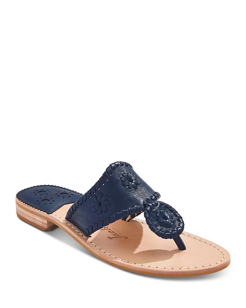 Jack Rogers Jacks Leather Flat Thong Sandals Product Image