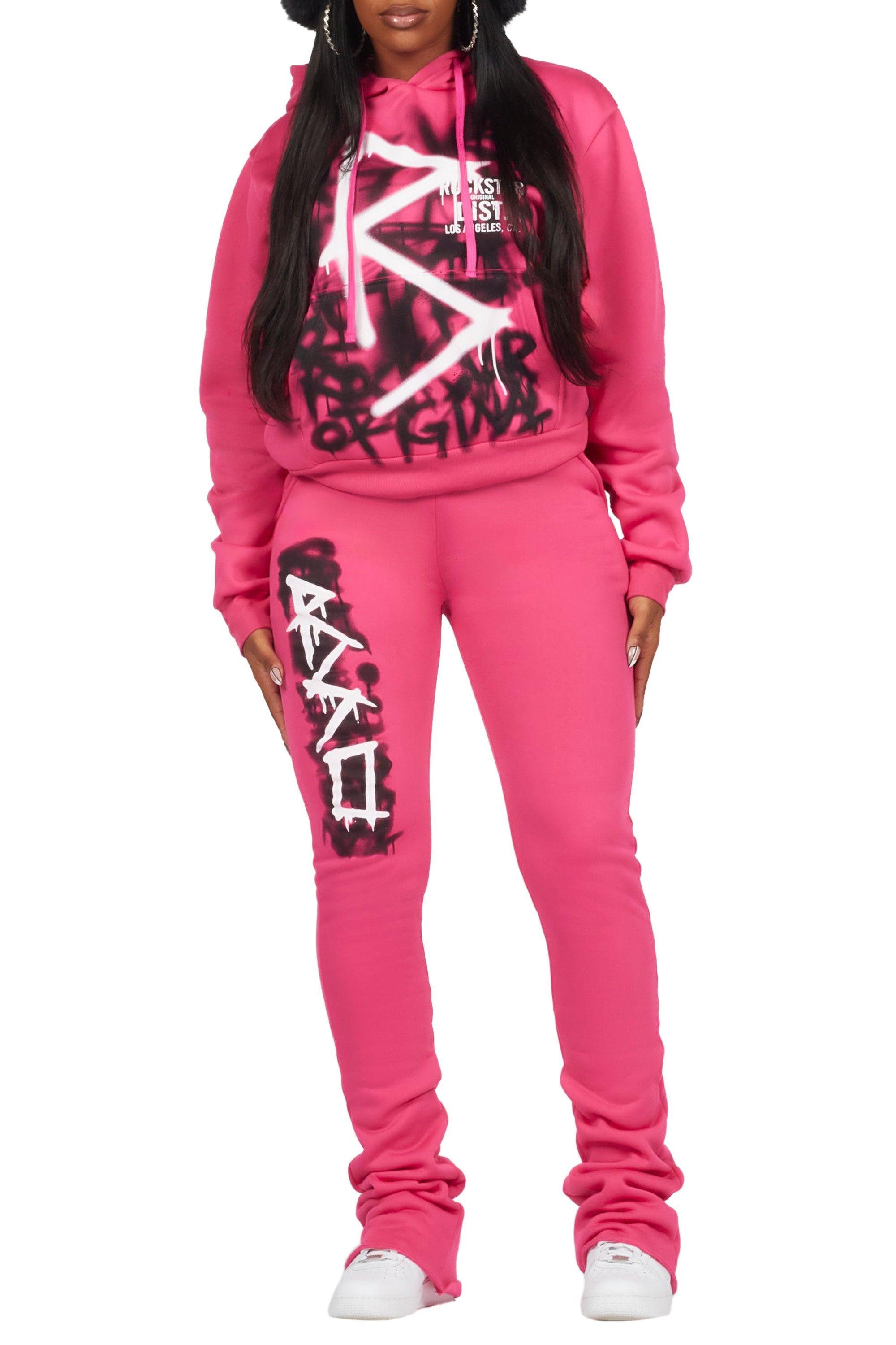 Tanesha Hot Pink Super Stacked Trackset Female Product Image