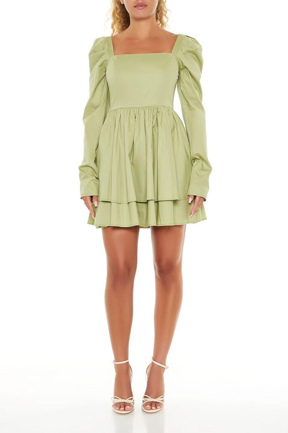 Layered Square-Neck Mini Dress | Forever 21 Product Image