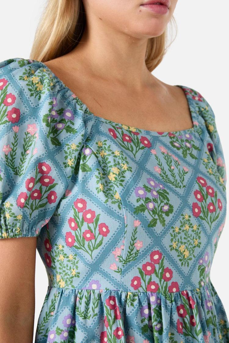 Lattice Floral Mini Dress Product Image