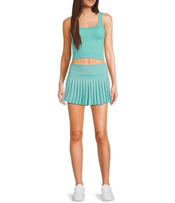 GB Chevron Ribbed Knit Cropped Tank Top Product Image