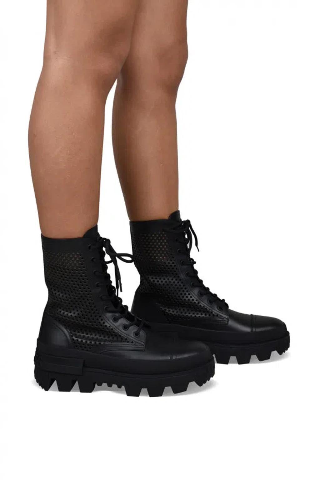 MONCLER Women Carinne Ankle Boots In Black Product Image