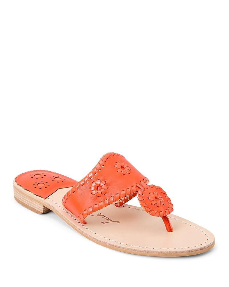 Jack Rogers Jacks Leather Flat Thong Sandals Product Image