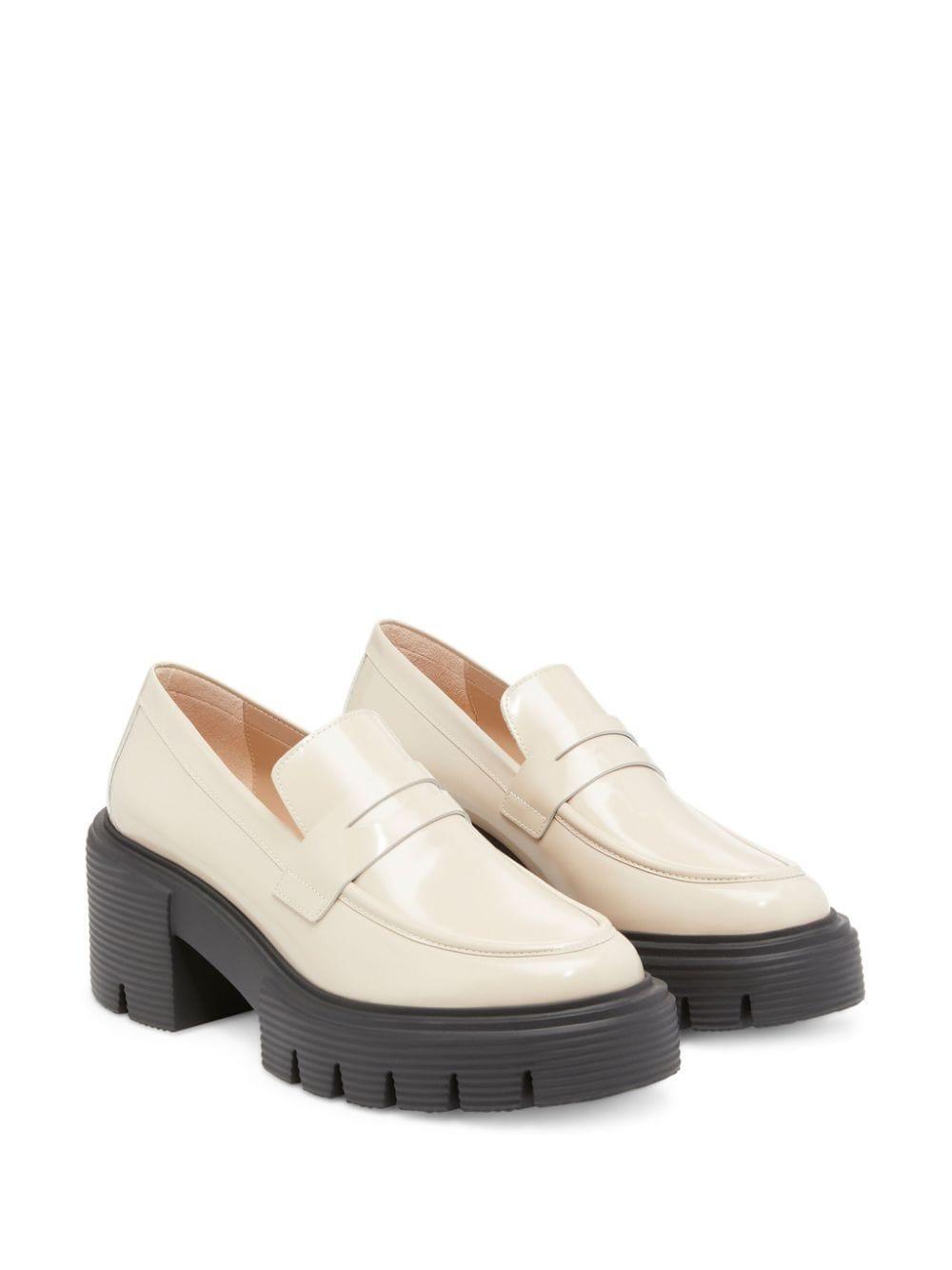 60mm Soho Loafers In White Product Image