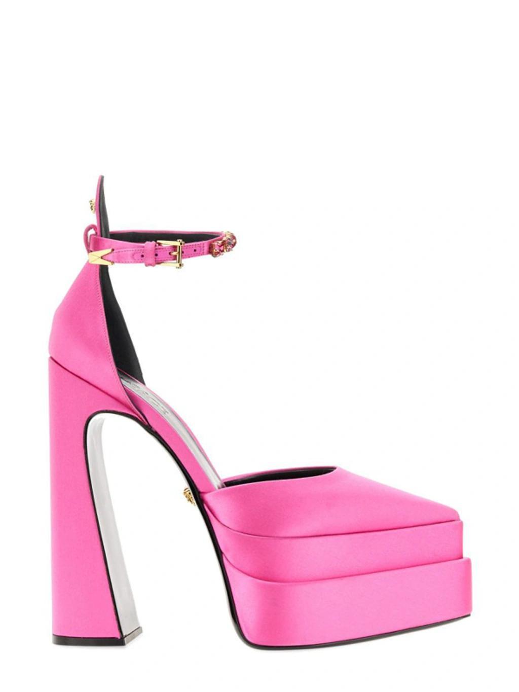 VERSACE Aevitas Pointy Platform Pumps In Pink Product Image