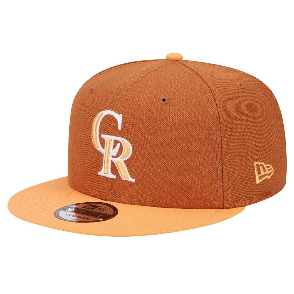 Men's New Era Brown Colorado Rockies Spring Color Two-Tone 9FIFTY Snapback Hat Product Image