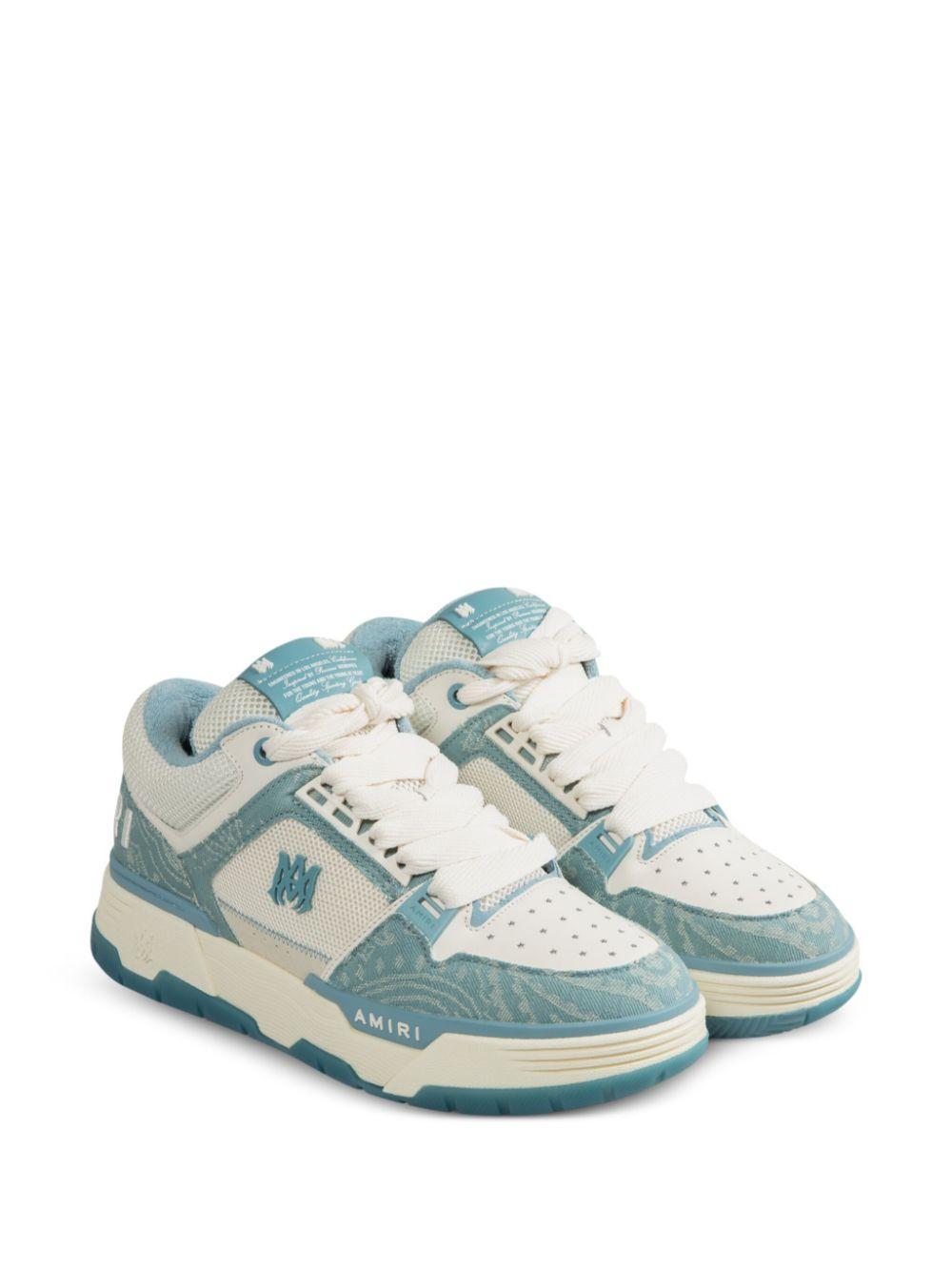 AMIRI Blue & Off-white Bandana Denim Ma-1 Sneakers In Multicolor Product Image