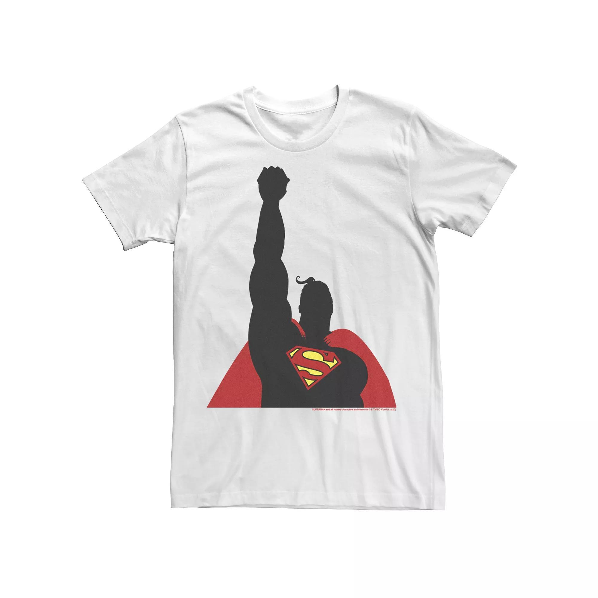 Men's DC Fandome Superman In Flight Silhouette Tee, Size: XL, White Product Image