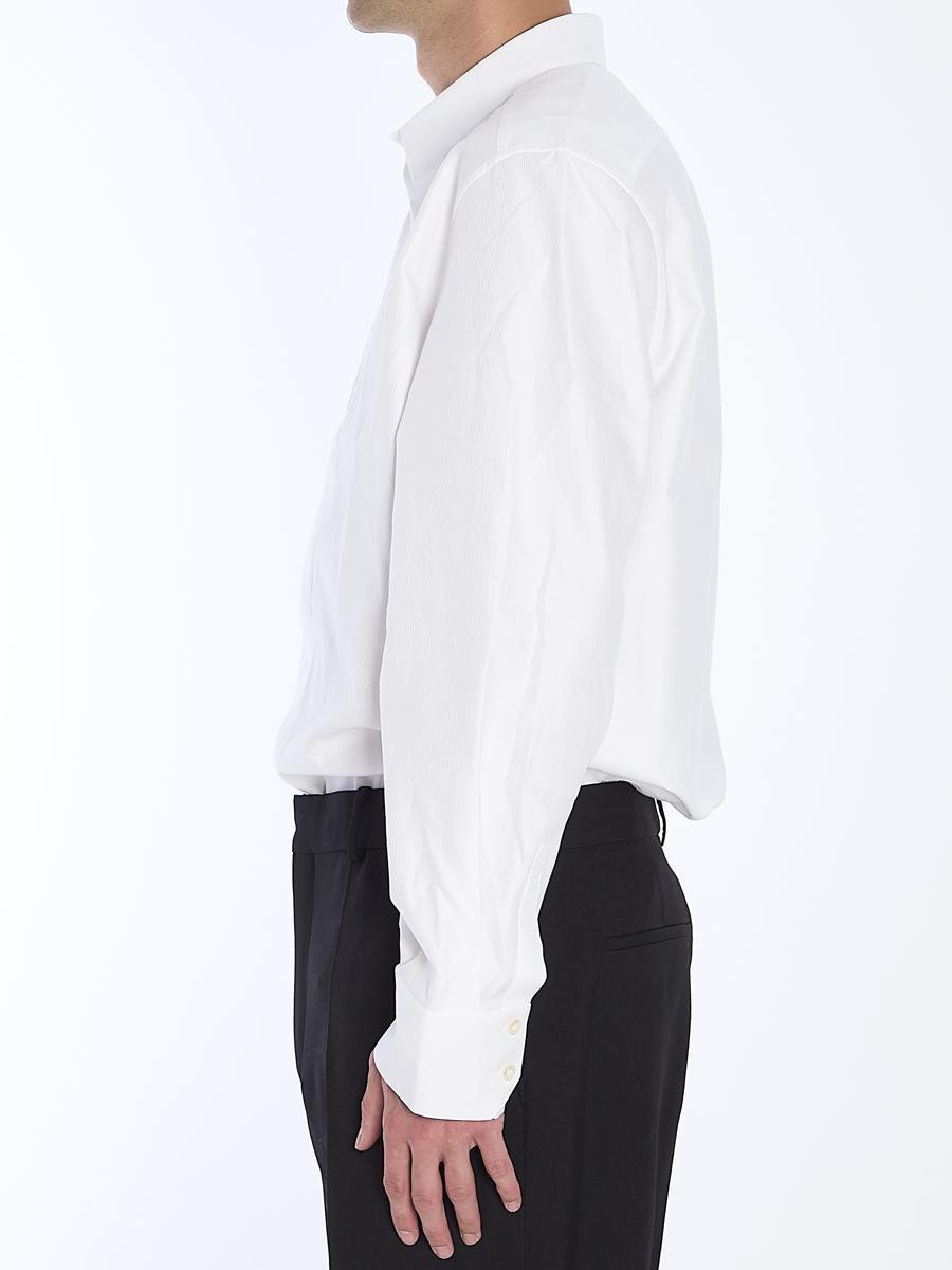 Shirt In Striped Cotton Poplin In White Product Image