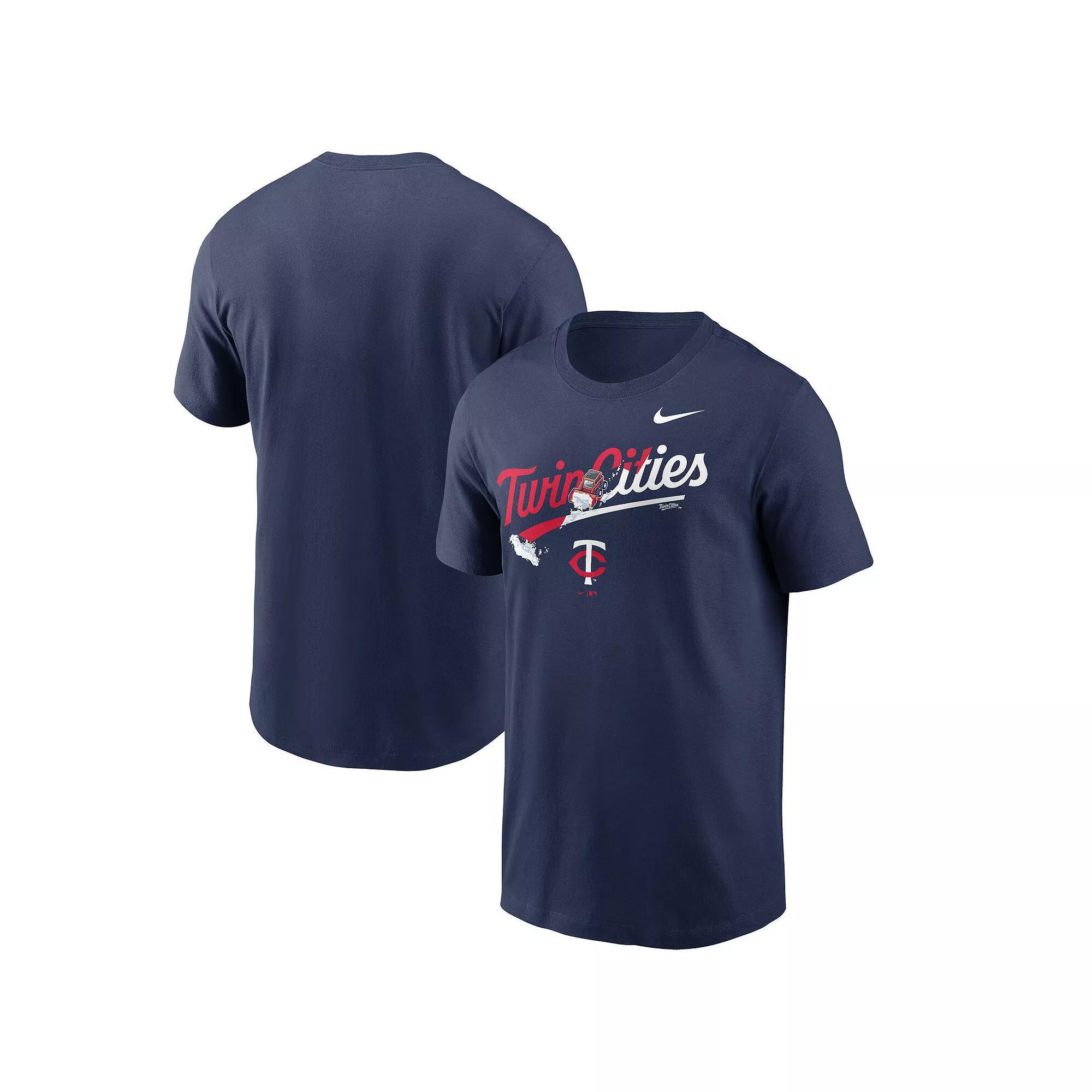 Men's Nike Navy Minnesota Twins Twin Cities Snow Hometown T-Shirt,  Product Image