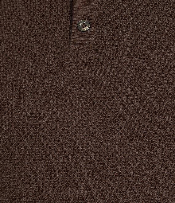 Murano Big & Tall Solid Textured Polo Short Sleeve Sweater Product Image