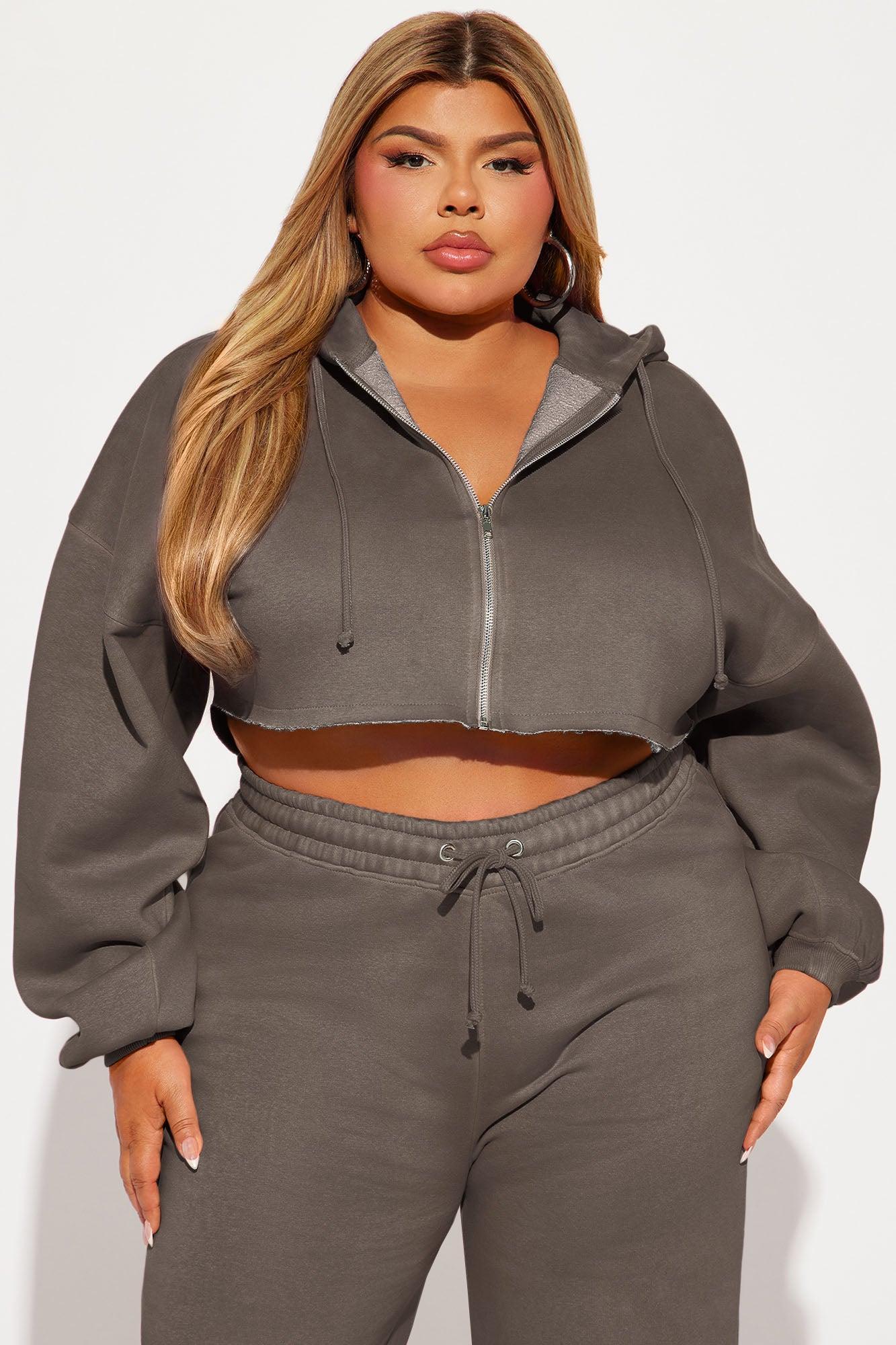 On The Go Fleece Pant Set - Chocolate Female Product Image