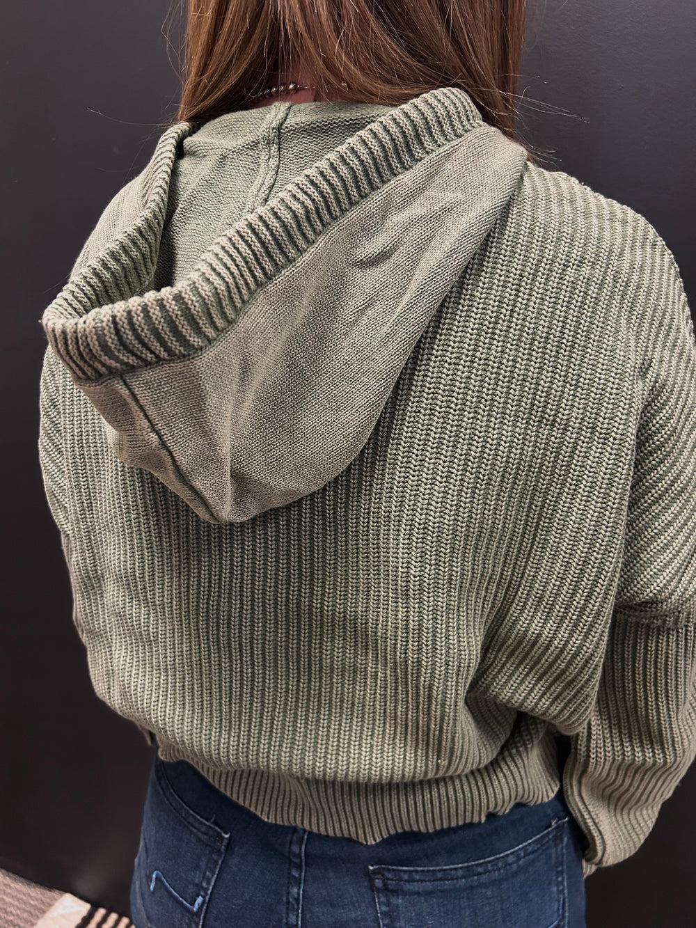 Cropped Sage Sweater* Product Image
