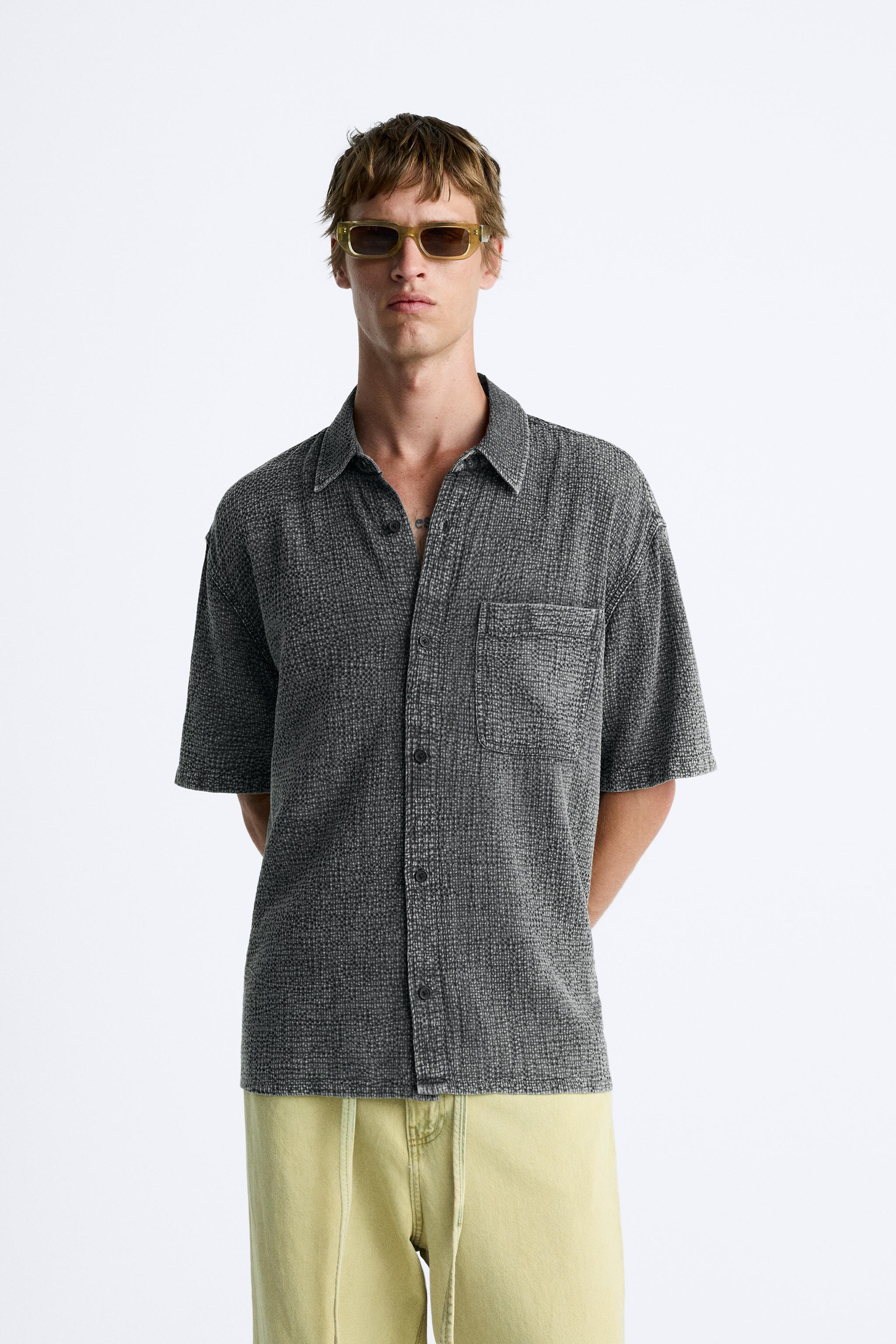 TEXTURED WASHED SHIRT Product Image