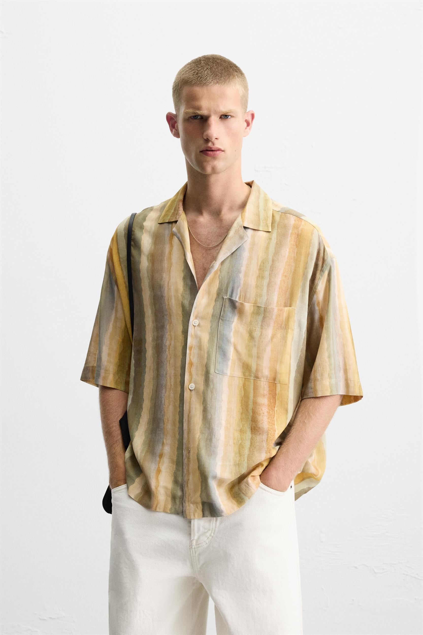 STRIPED PRINT SHIRT Product Image