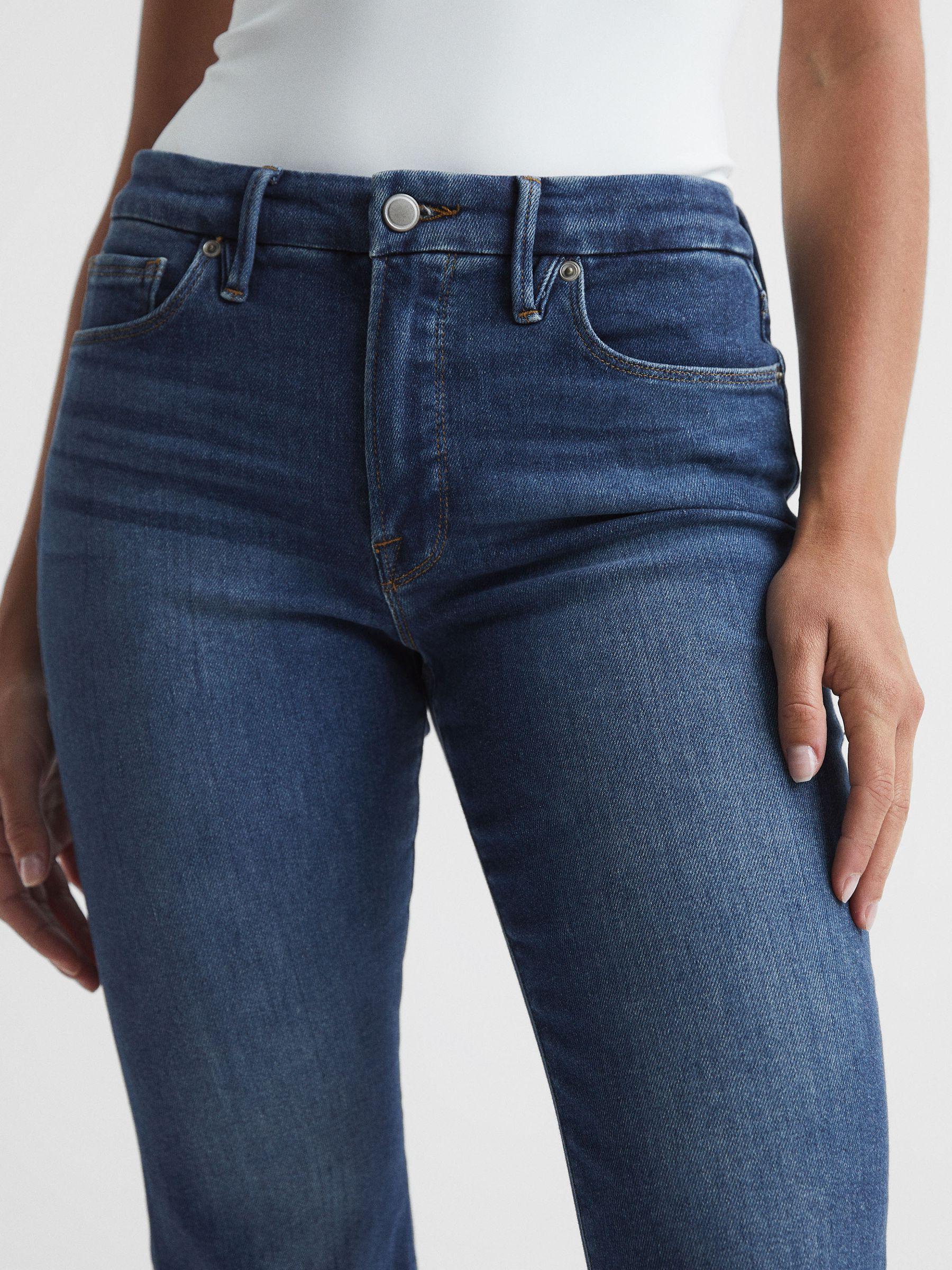 Mini Good Legs Crop Bootleg Jeans in Dark Blue Product Image