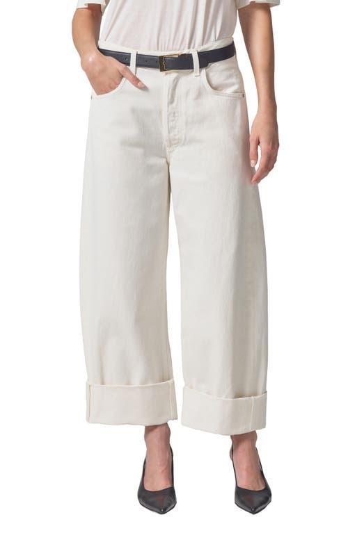 Citizens of Humanity Ayla Baggy Cuffed Crop in White. Size 28, 29, 30, 31, 32, 33, 34. Product Image