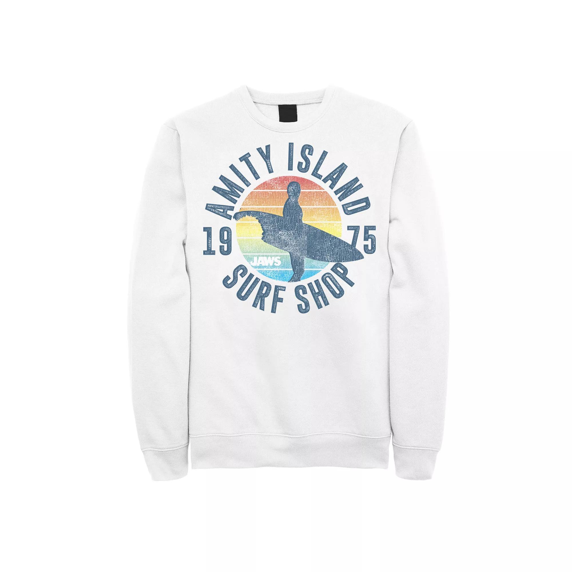 Men's Jaws Amity Island Surf Shop 1975 Retro Logo Sweatshirt,  Product Image