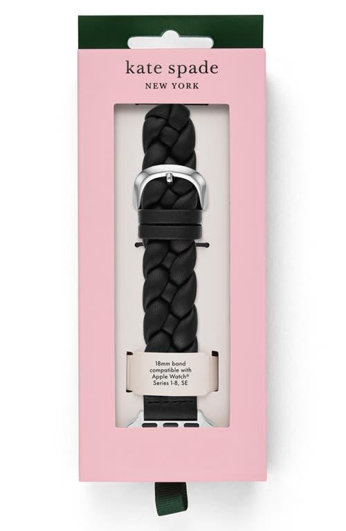 kate spade new york Womens Black Leather 384041mm Strap for Apple Watch Product Image