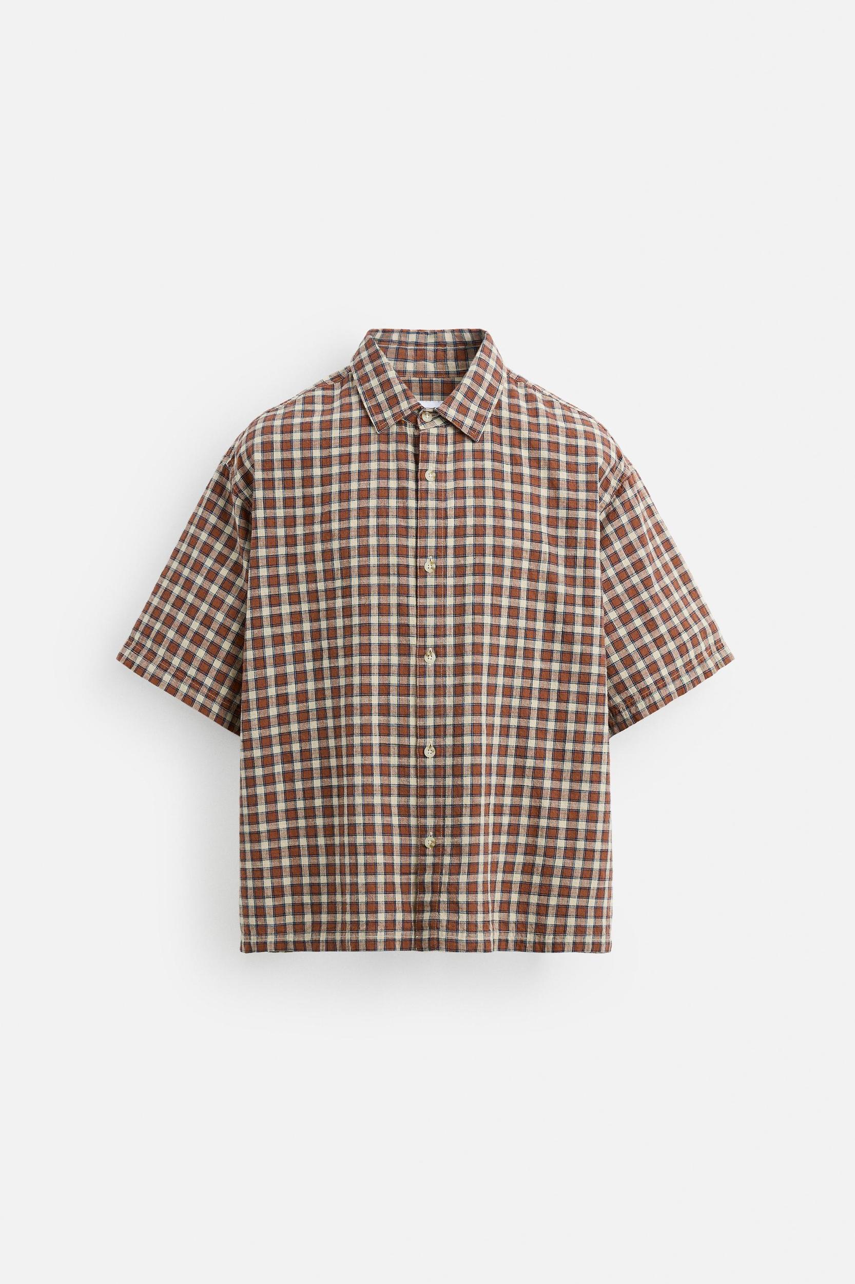 TEXTURED PLAID SHIRT Product Image