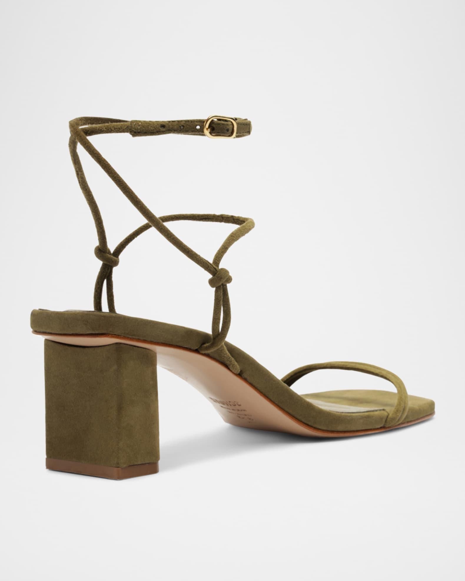 Pompeii Strappy Suede Block-Heel Sandals Product Image