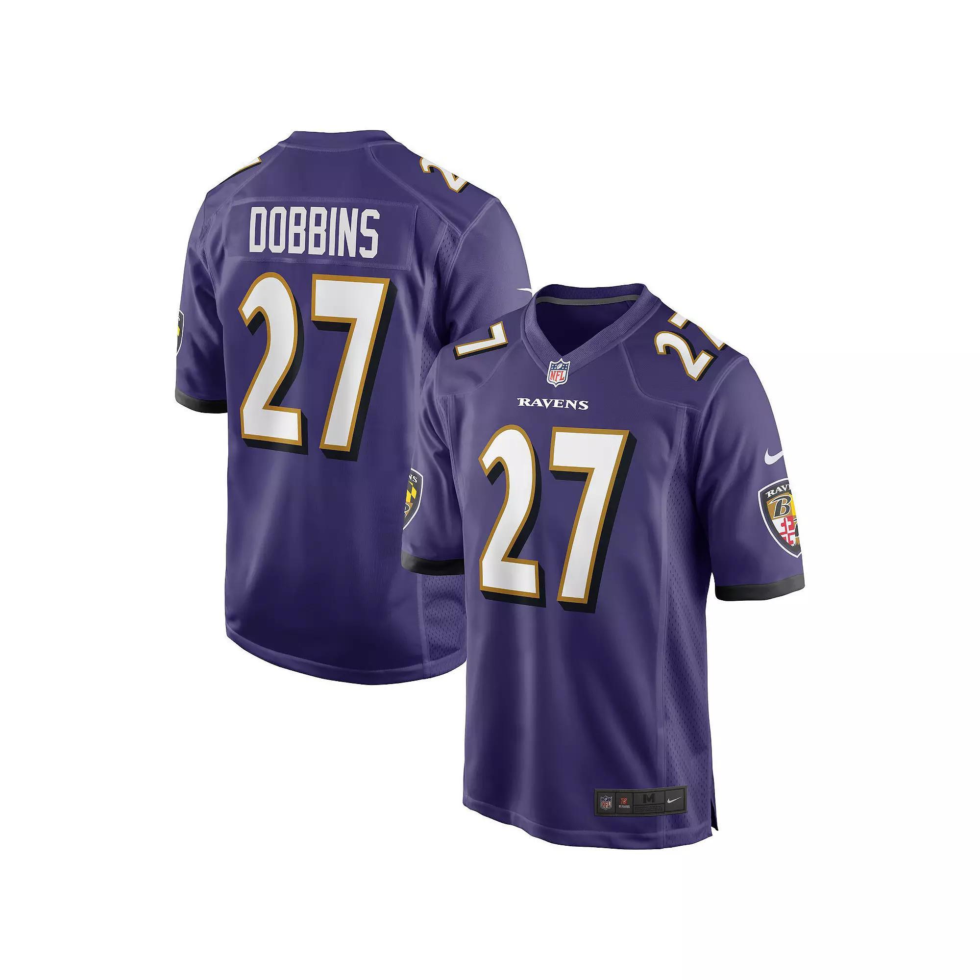 Men's Nike J.K. Dobbins Purple Baltimore Ravens Game Jersey, Size: Medium Product Image
