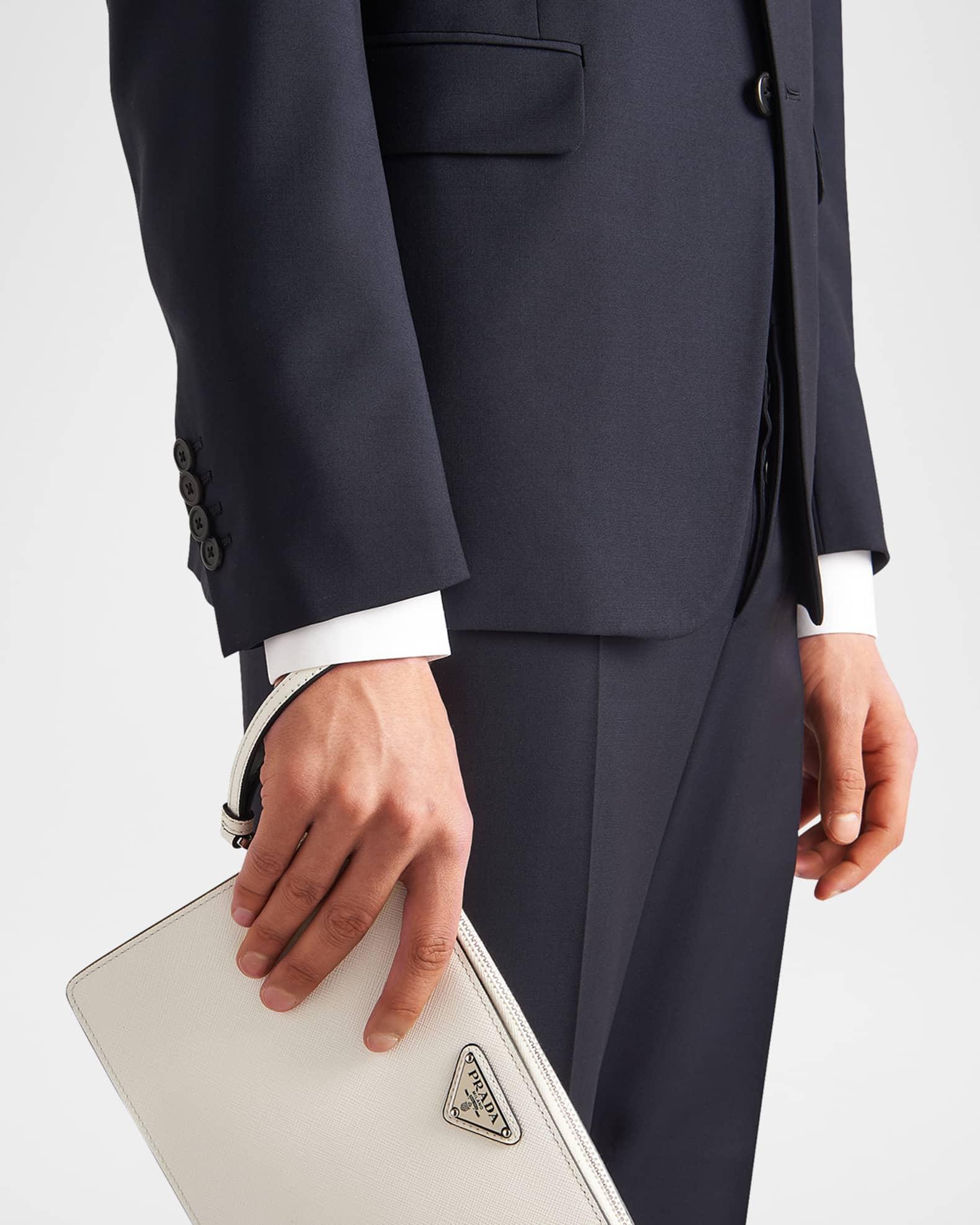 Men's Wool-Mohair Solid Suit Product Image