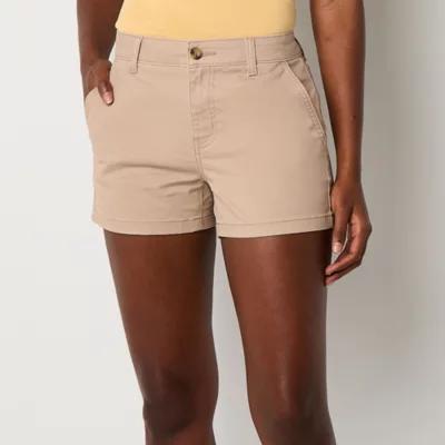 a.n.a Womens 3 1/2" Mid Rise Chino Short Product Image