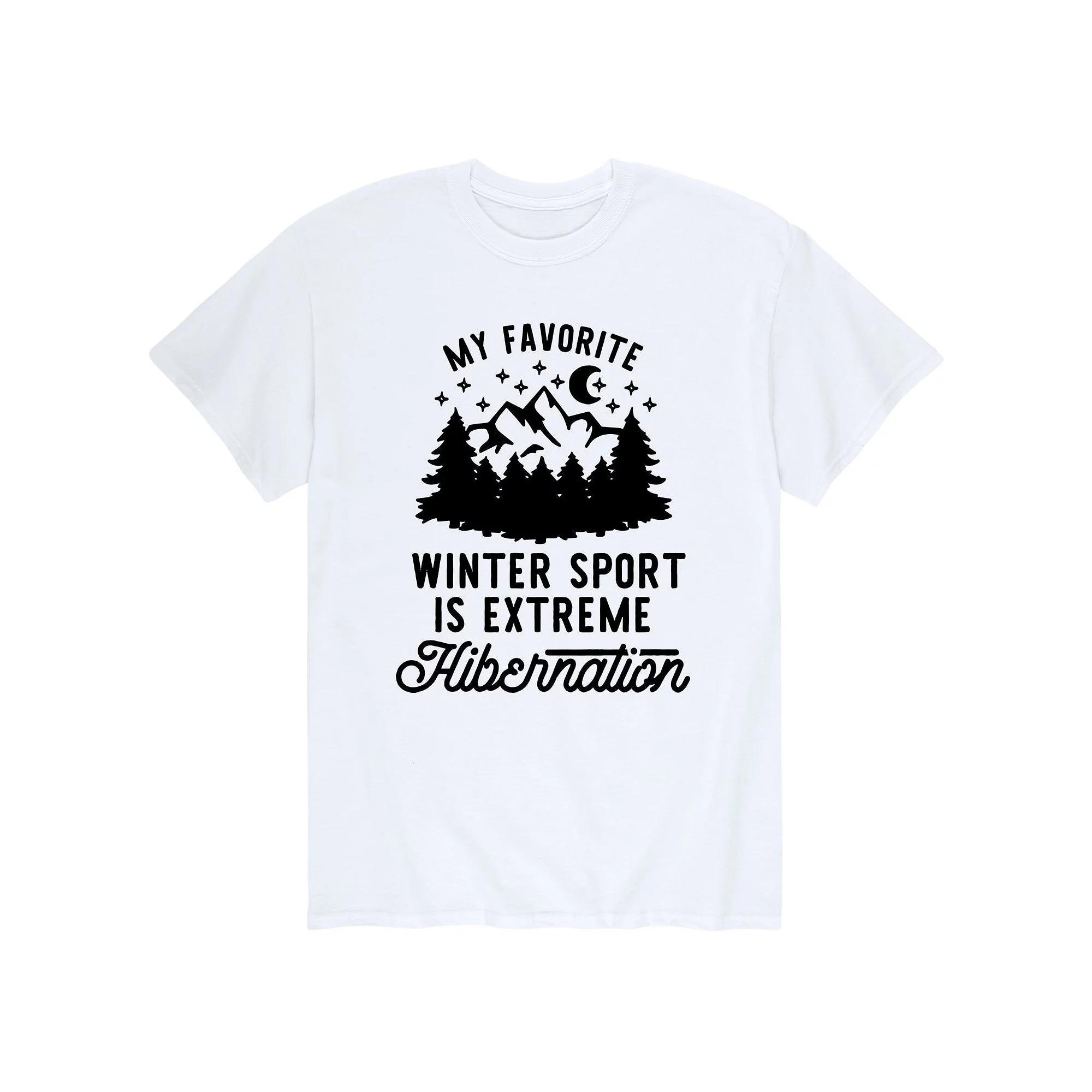 Men's Fav Sport Winter Hibernation Tee,  Product Image
