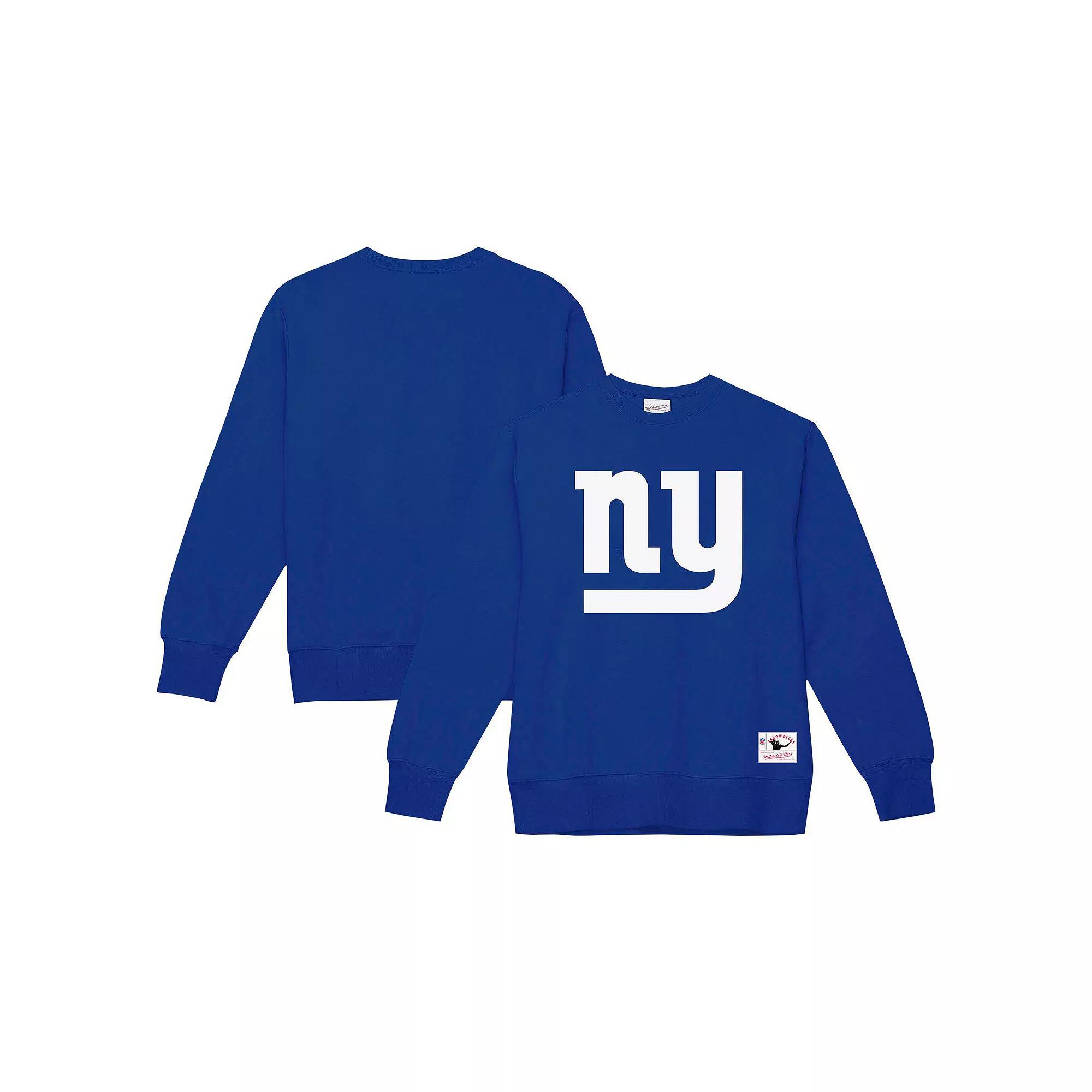 Men's Mitchell & Ness Royal New York Giants Basic Fleece Pullover Sweatshirt, Size: XL, Blue Product Image