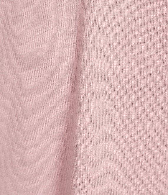 Tommy Bahama Ashby Isles Solid Stretch Jersey Johnny Collar V-Neck 3/4 Sleeve Fitted Top Product Image