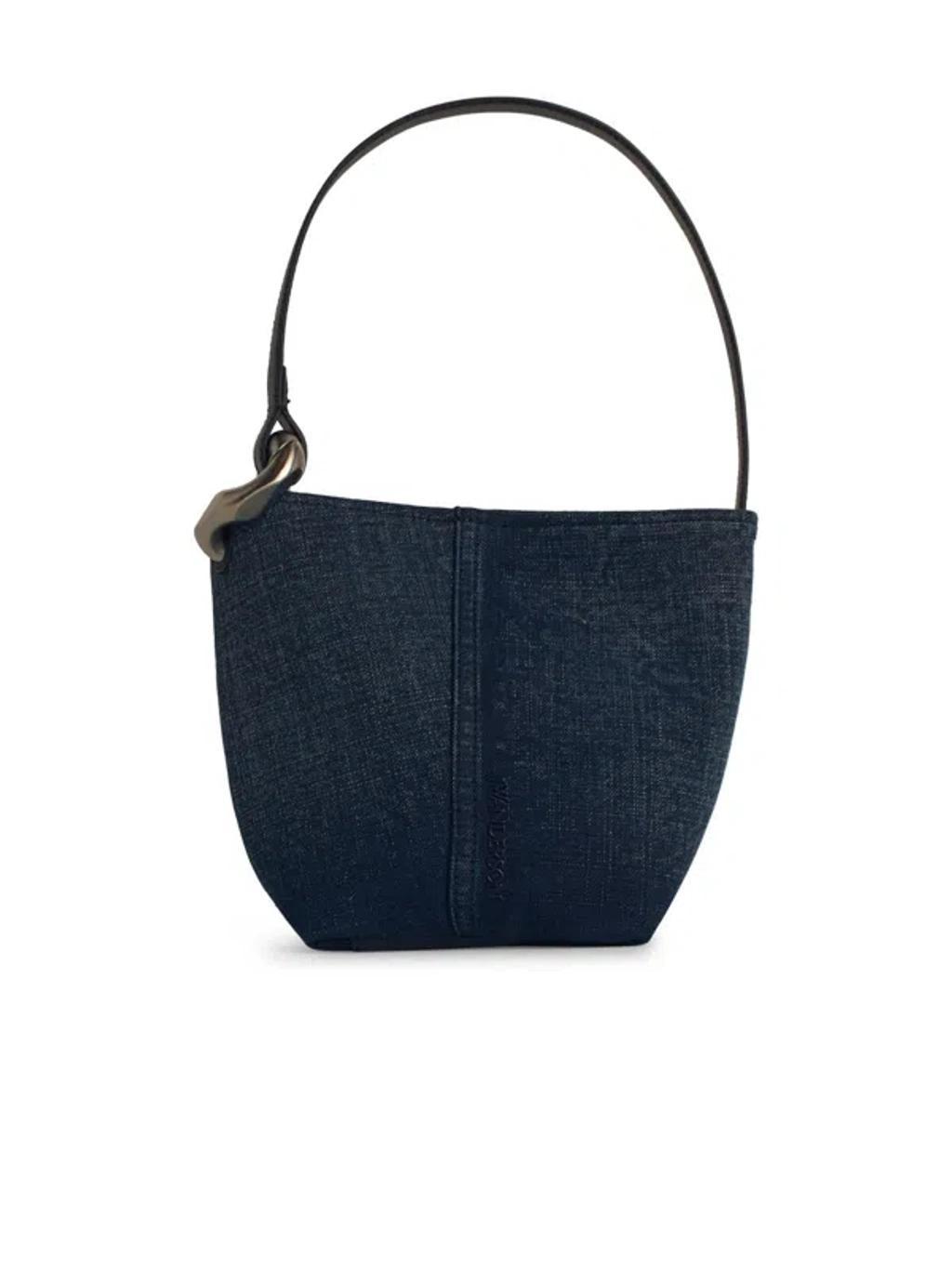 JW ANDERSON 'corner' Bucket Bag In Blue Denim Women Product Image