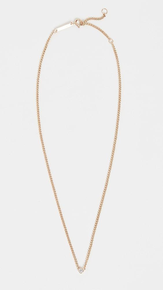 Zoe Chicco 14k X-Small Curb Chain Diamond Bezel Necklace | Shopbop Product Image