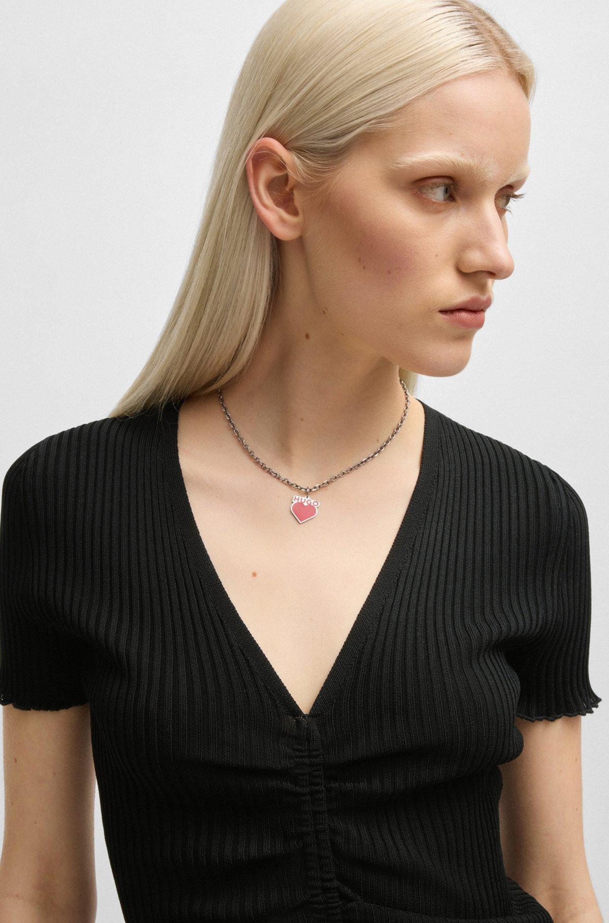 V-neck top with gathered front Product Image