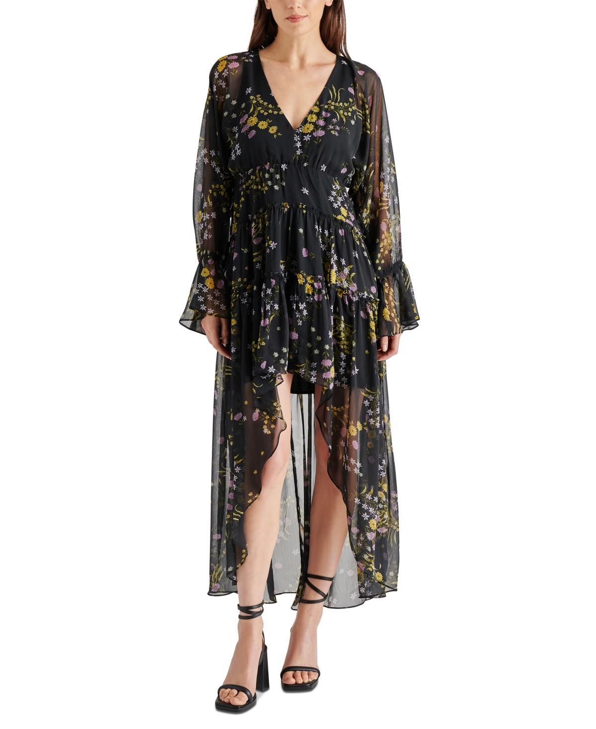 Steve Madden Womens Sol Floral High-Low Maxi Dress Product Image