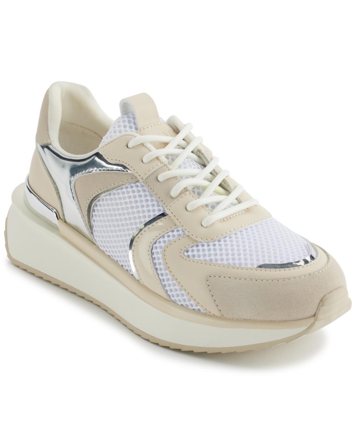 Dkny Womens Amity Lace-Up Sneakers - White/ Product Image