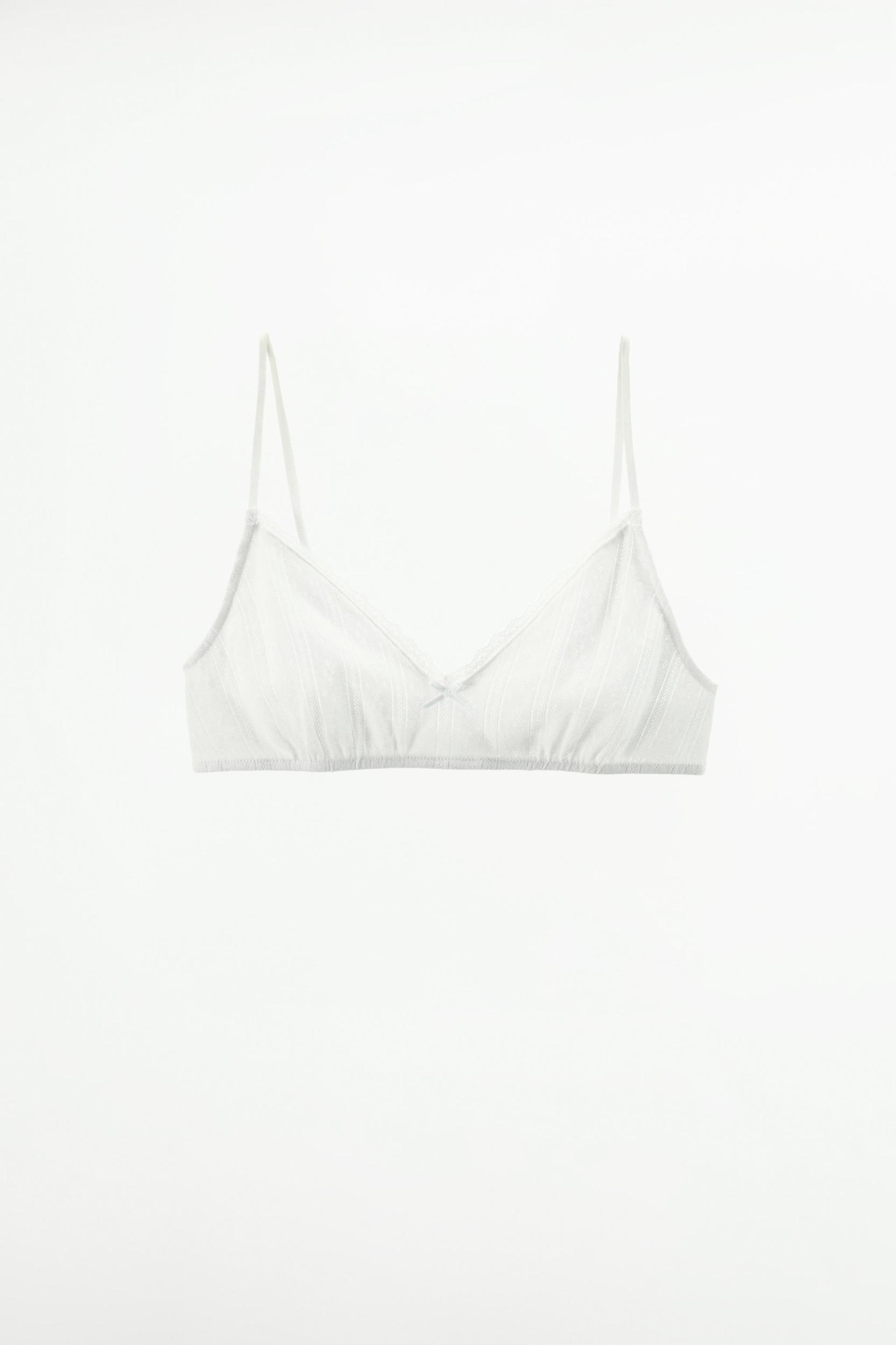 LACE TRIM POINTELLE BRA Product Image