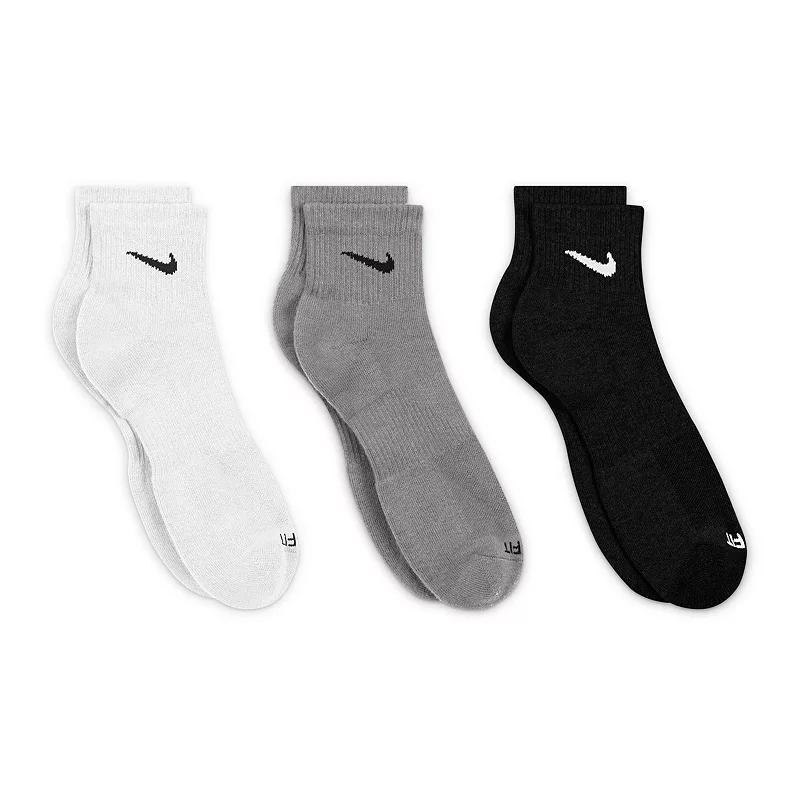 Nike Mens Nike 3 Pack Dri-FIT Plus Quarter Socks - Mens Product Image