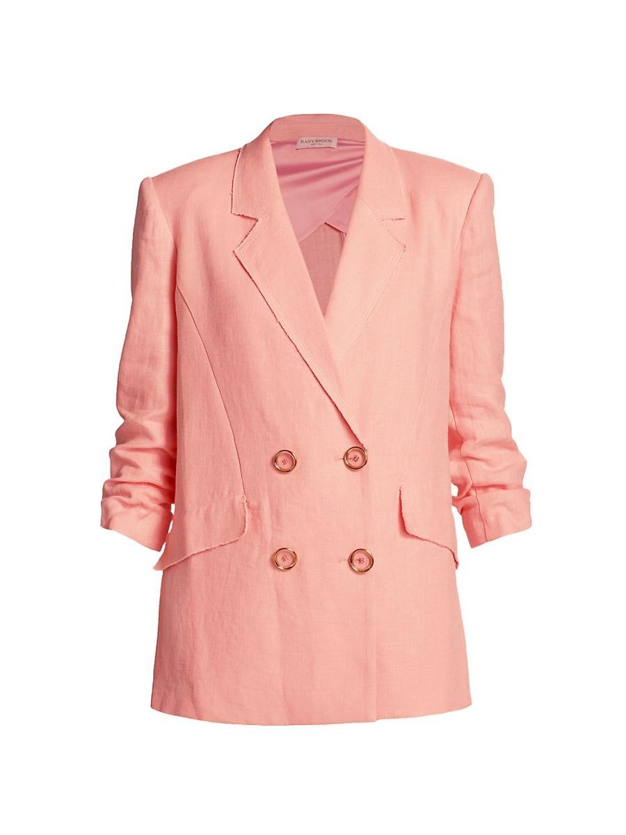 Womens Gianna Double-Breasted Twill Blazer Product Image