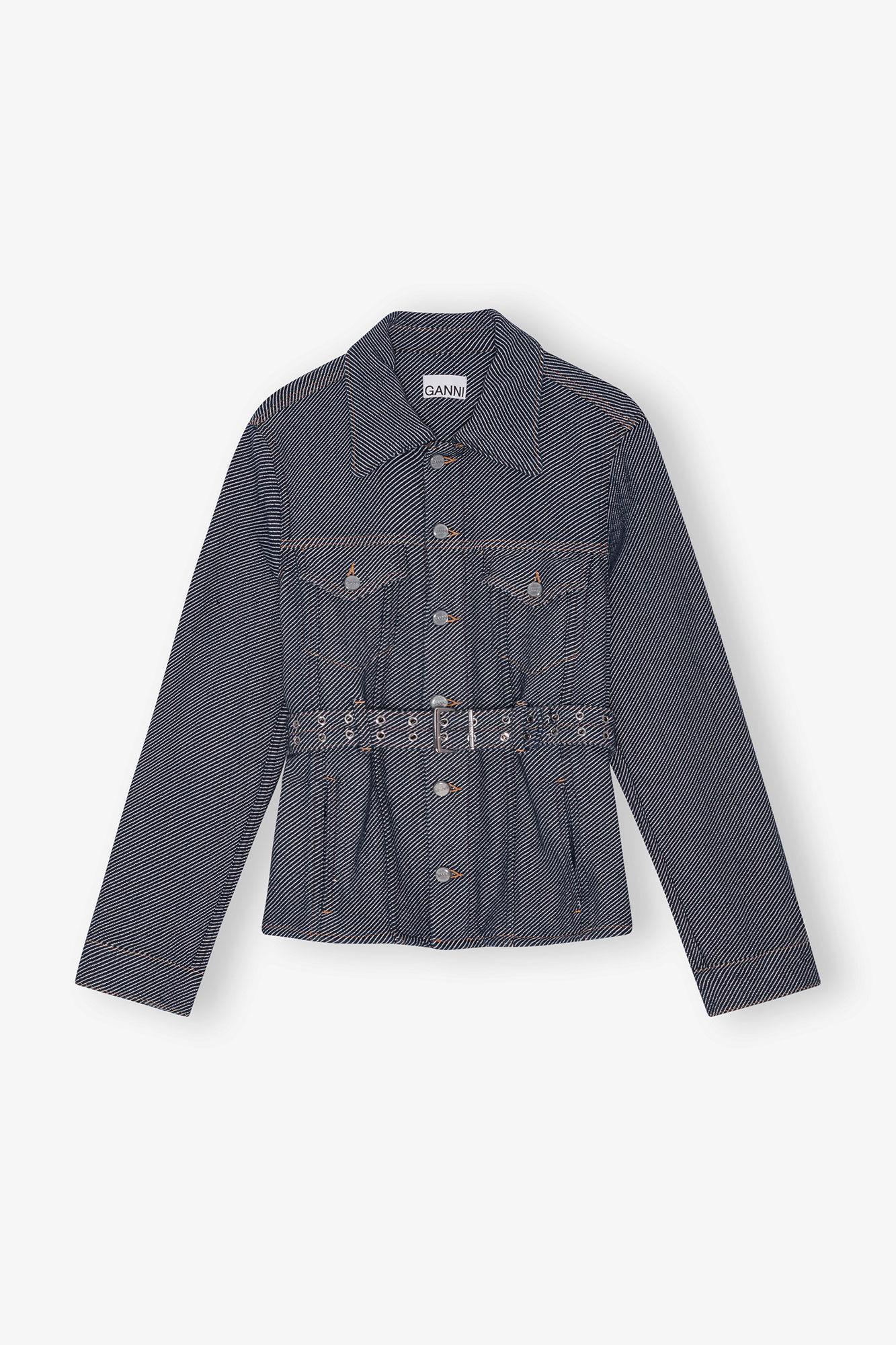 Blue Twill Denim Jacket Product Image