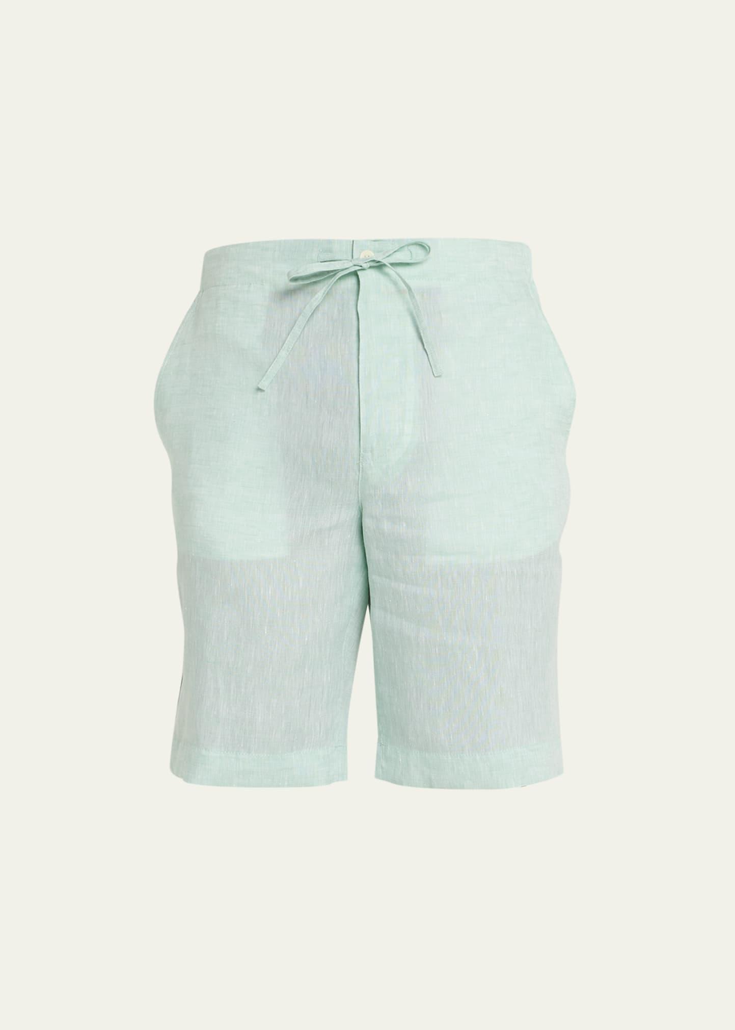 Mens Linen Bermuda Shorts Product Image