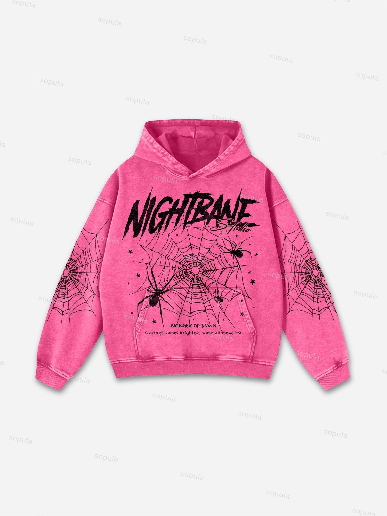 Fly By Choice X Spacestation Graphic Print Acid Wash Hoodie Product Image