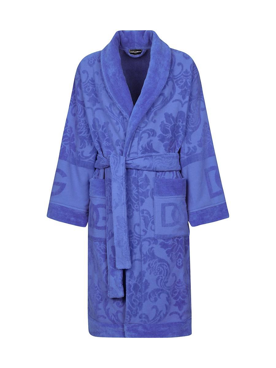 Mens Jacquard Logo Bath Robe Product Image