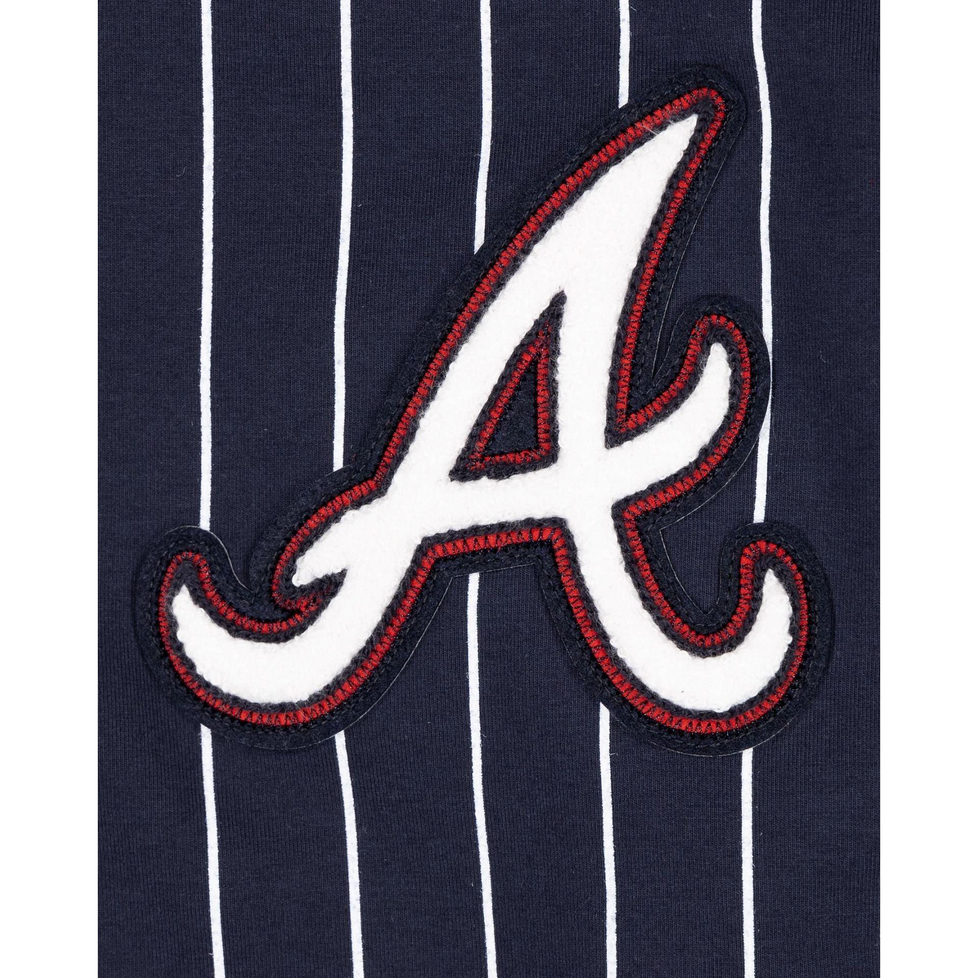 Atlanta Braves Logo Select Pinstripe Hoodie Male Product Image