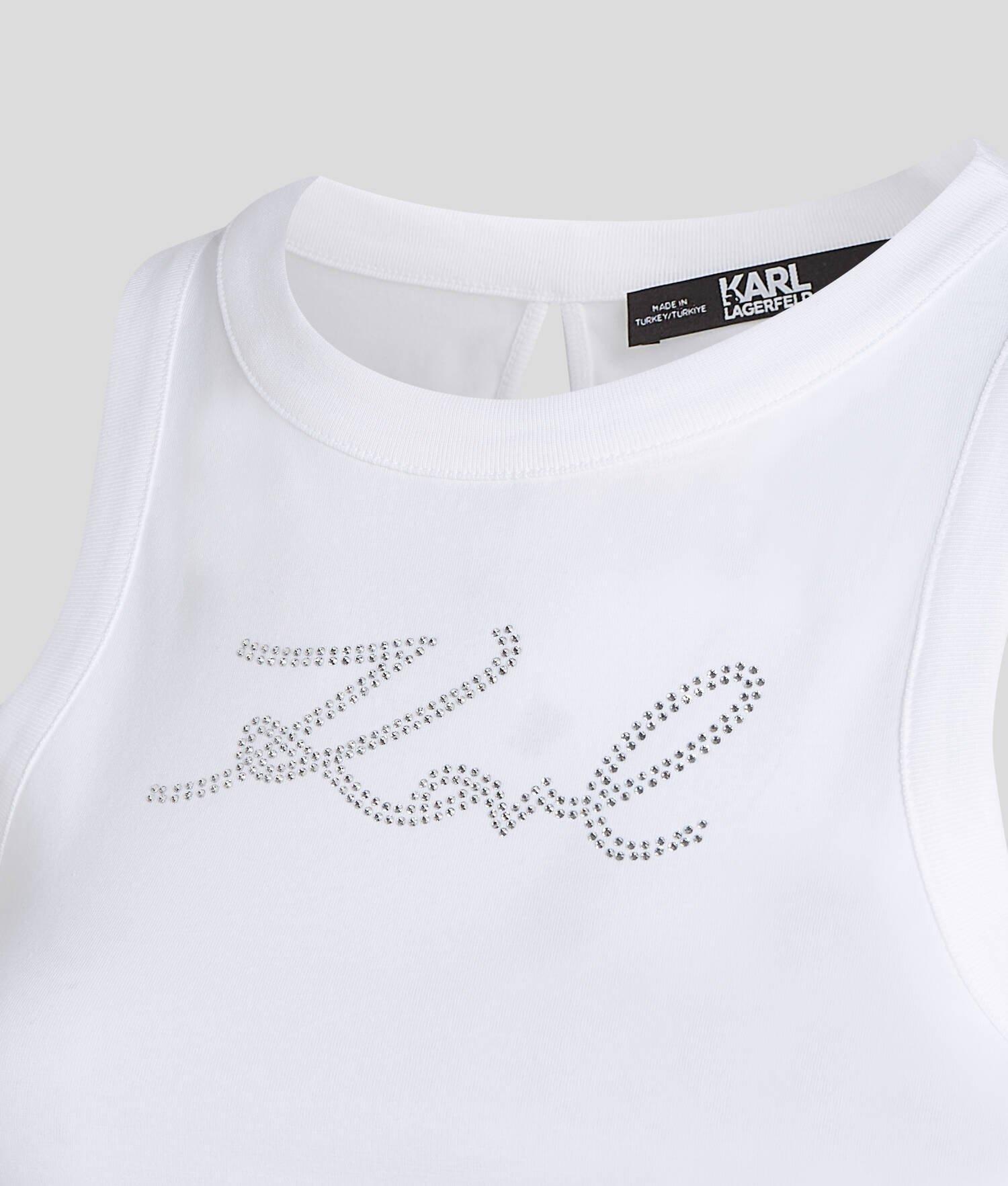 RHINESTONE KARL SIGNATURE TANK TOP Product Image