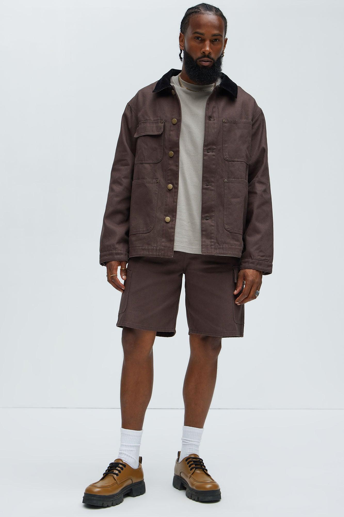 Alexander Utility Canvas Chore Jacket - Brown Product Image