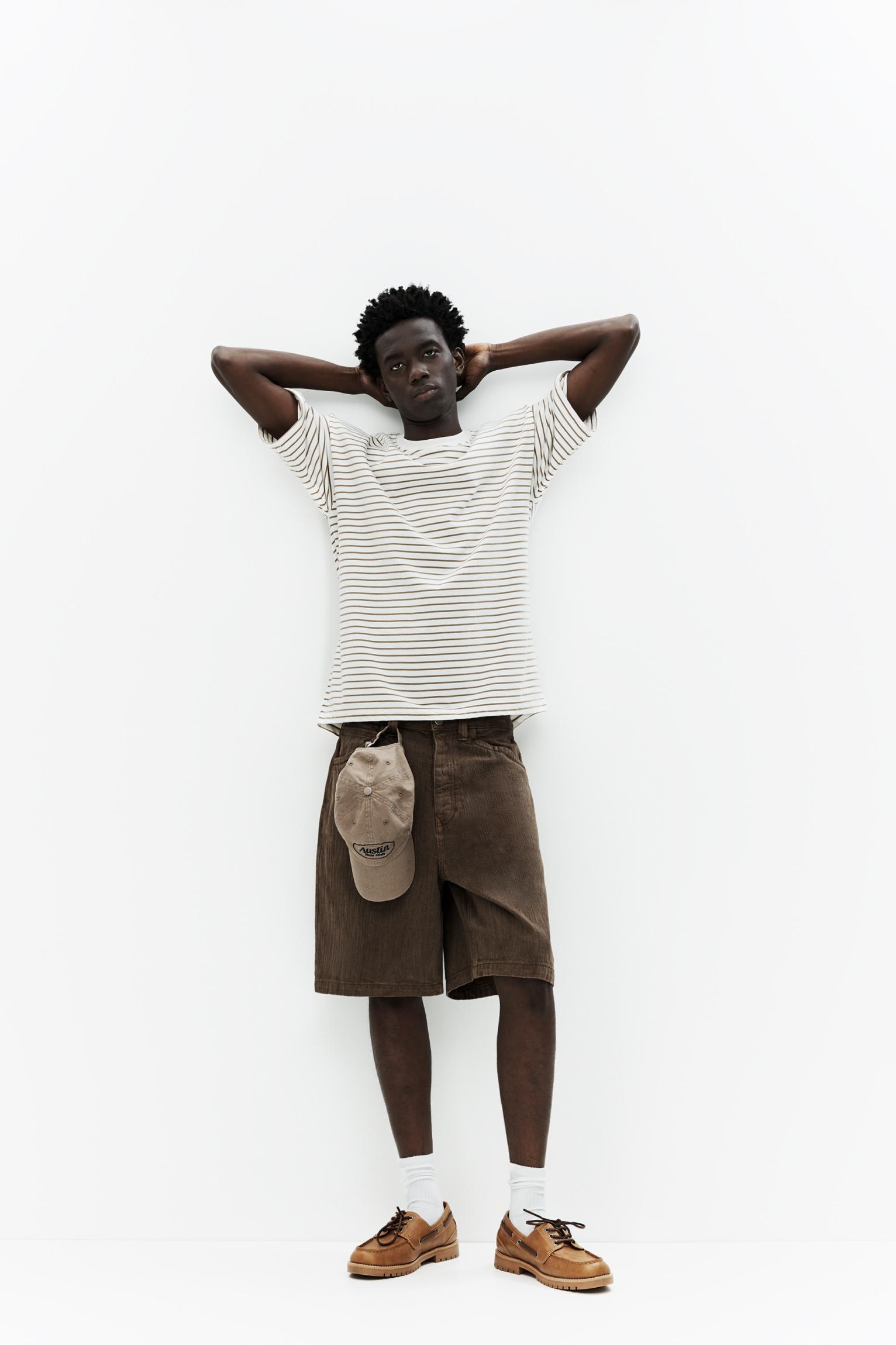 Striped boxy-fit T-shirt Product Image