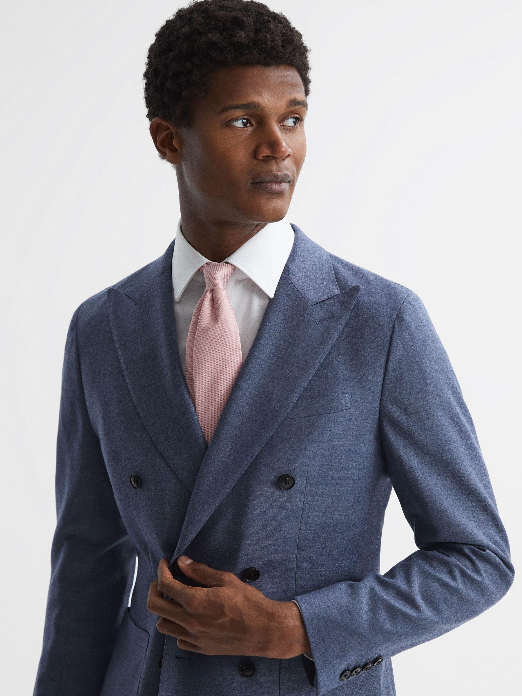 Silk Polka Dot Tie in Soft Pink Product Image